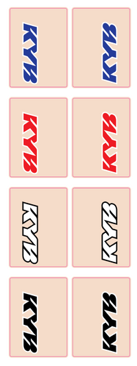 KYB Fork Tube Decals | Clear